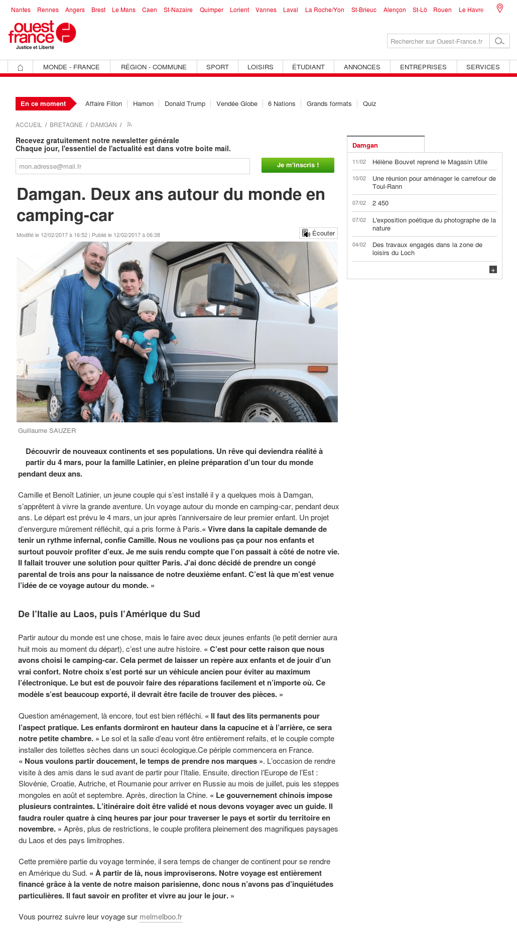 dans la presse, Ouest France